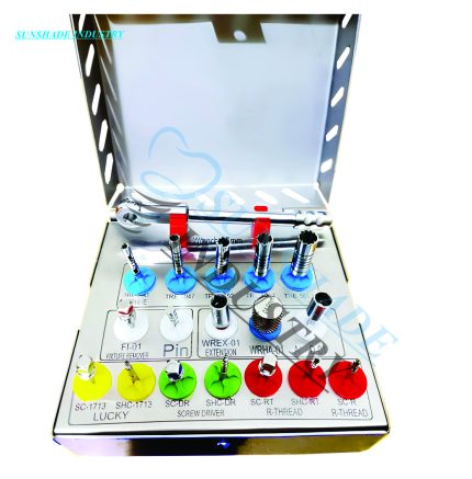 Dental Implant Bone Drills Kit with Manual Ratchet Wrench, Screwdrivers, Extensions & Implant Placement Accessories