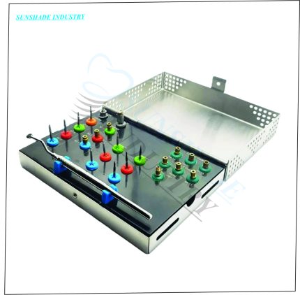 Dental Implant Broken Screw Remover 23 pcs Kit with Stainless Steel Cassette