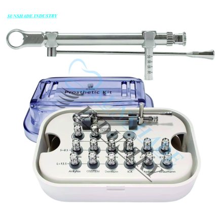 Dental Implant Prosthetic Kit with Torque Wrench and Multi-System Abutment Drivers